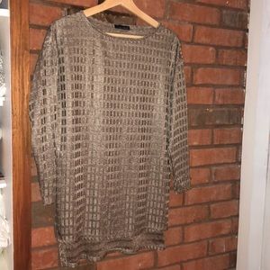 ✨Last chance -donating this week✨3/$30 |Zara W&B | Metallic Sage/Gold Tunic|Sz M